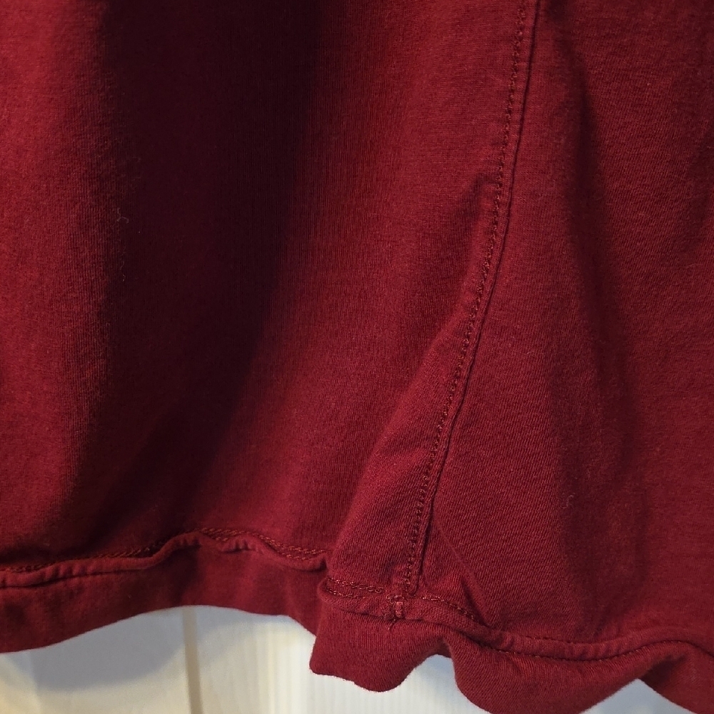 Eddie Bauer Deep Red Blouse with Ruffle Accents - Picture 4 of 4